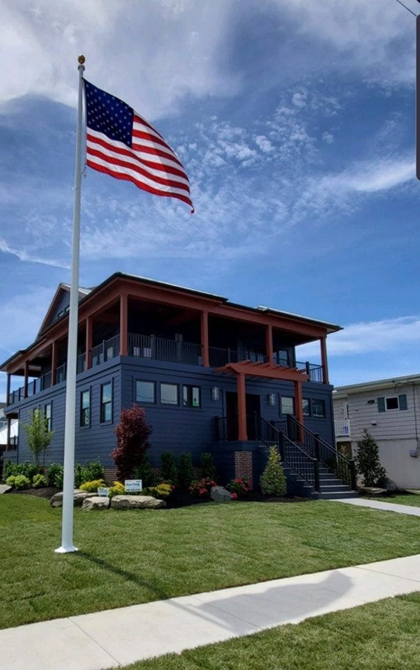 National Flag in house Lawn