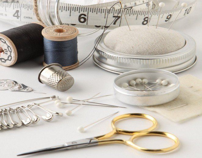 mason jar sewing kit materials