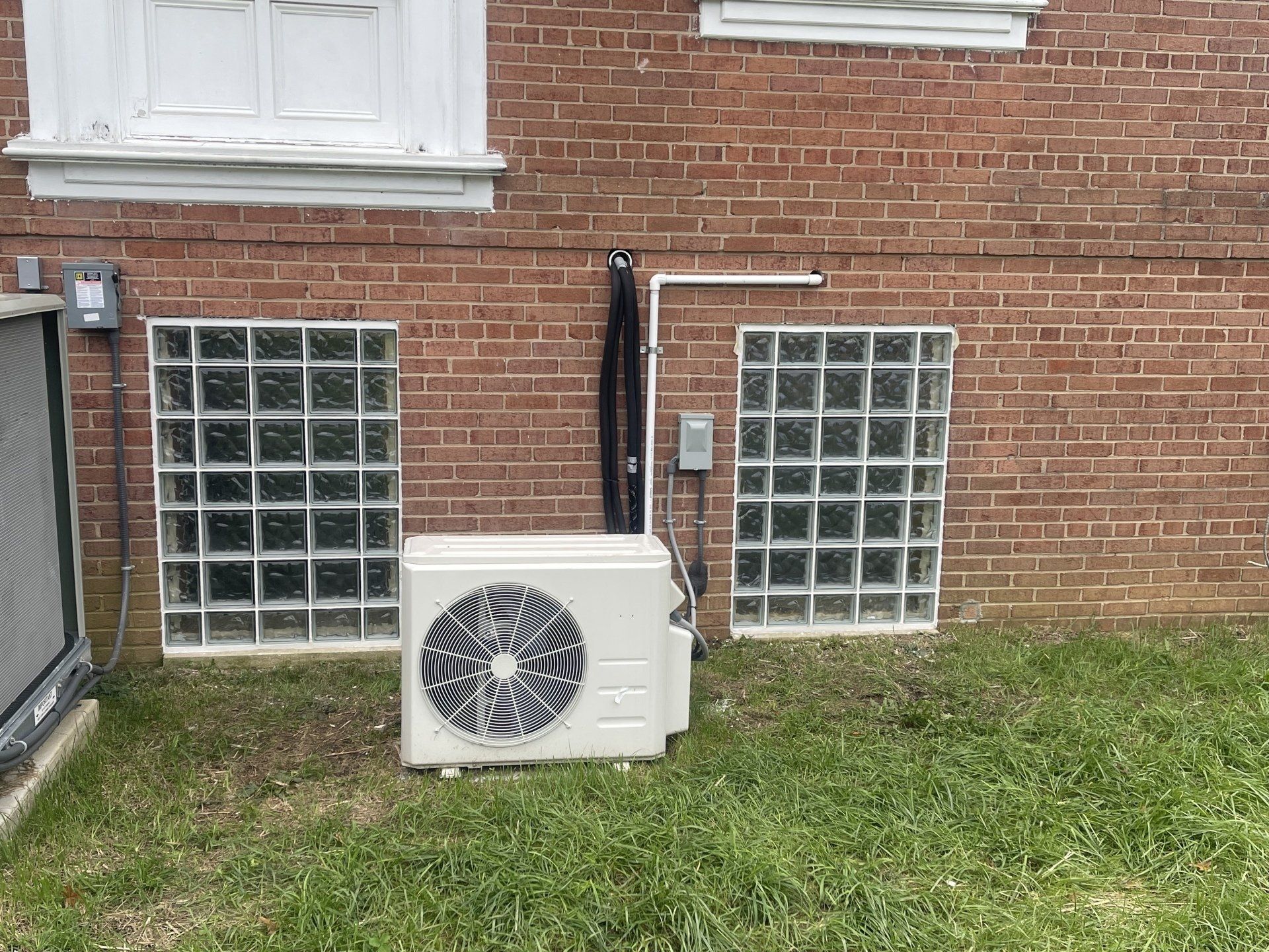 Residential basement glass block