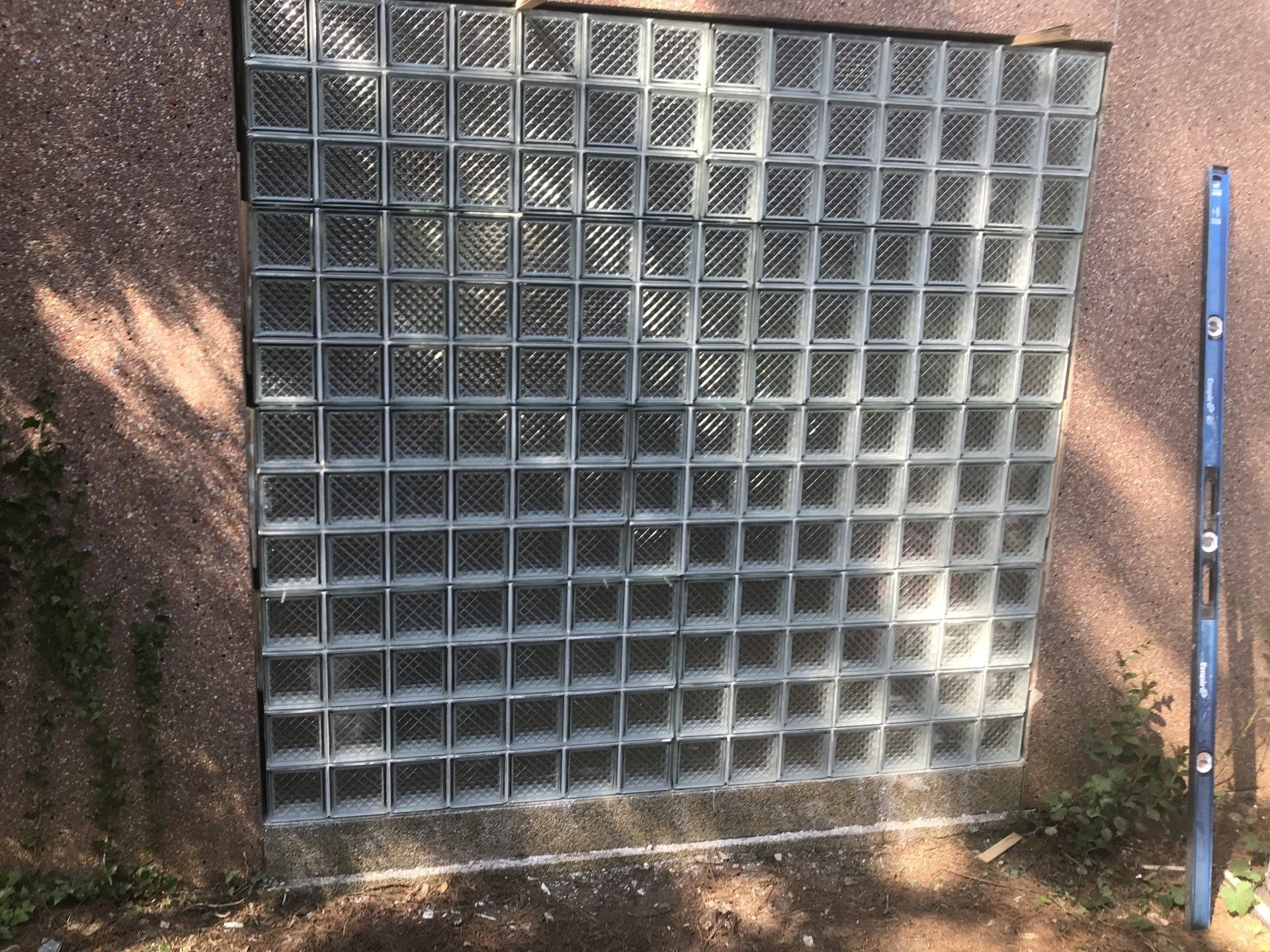 Basement glass block windows