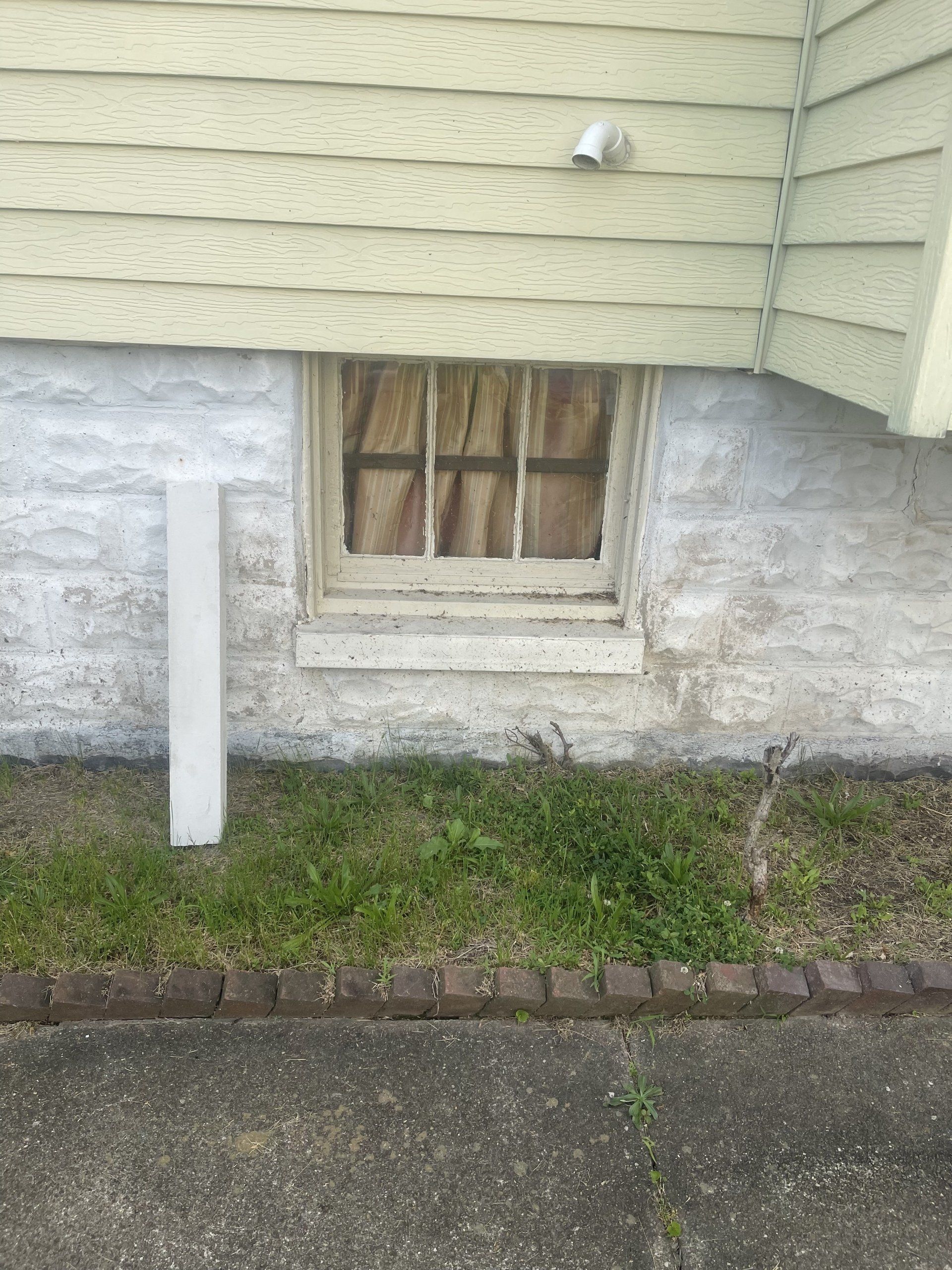 An old basement window