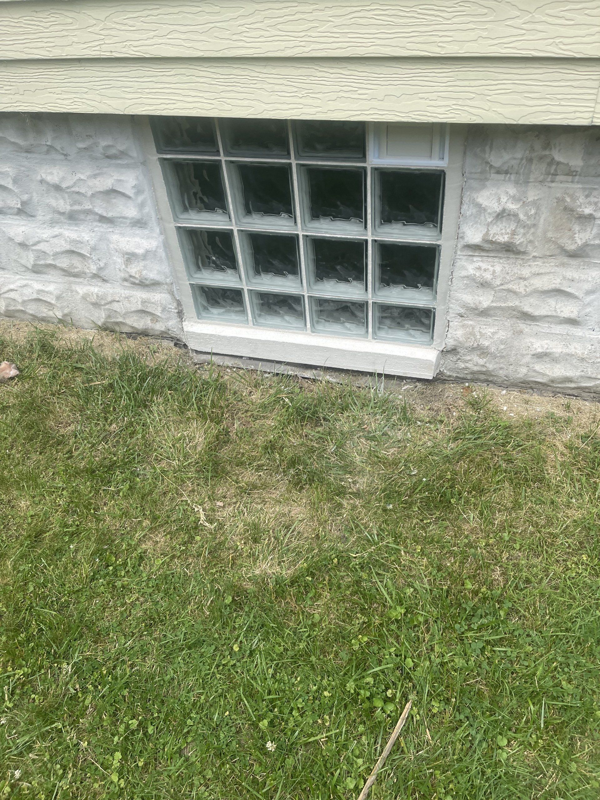 Properly installed glass block window