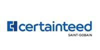 CertainTeed logo with blue square and letters, 
