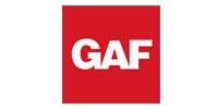 GAF logo in white text on a red square.