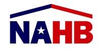 NAHB logo: blue and red roof over 