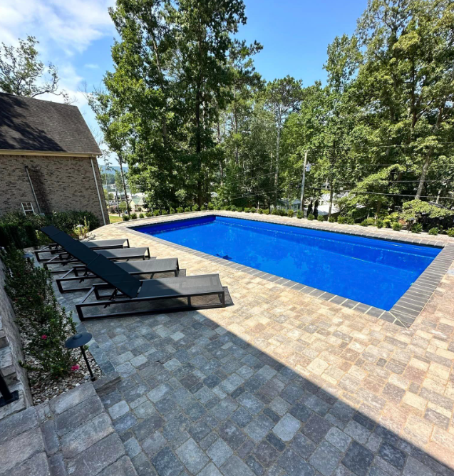 Pool hardscapes