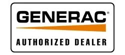 A generator authorized dealer logo on a white background