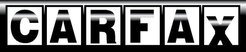 The word carfax is written in black and white