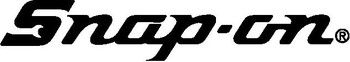 A black and white snap-on logo on a white background.