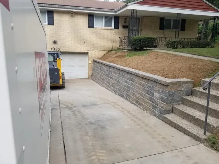 Concrete driveway