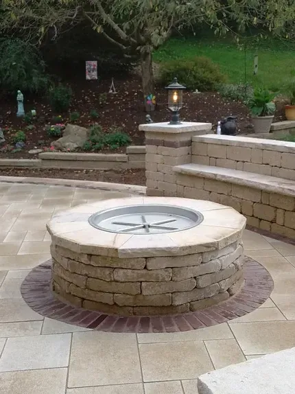 Patio with firepit