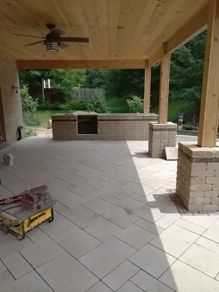 Outdoor countertop and kitchen area