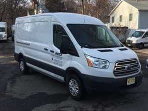 Side view of a white van