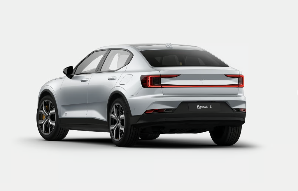 Silver car side view