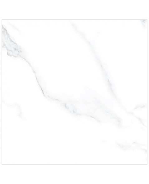 A white tile with a marble texture on a white background.