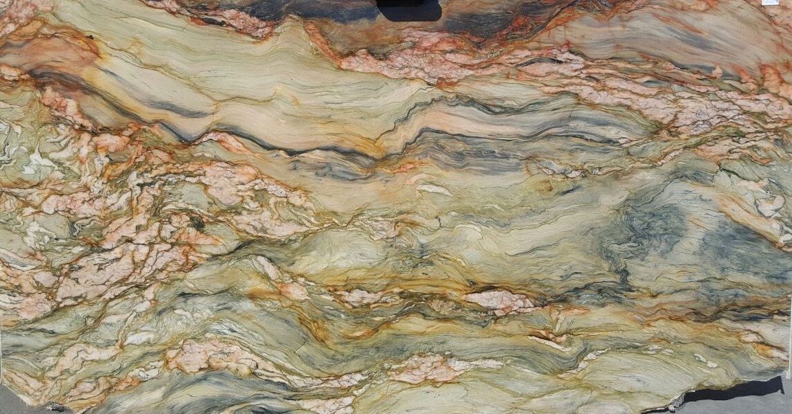 A close up of a piece of rock with a marble texture.