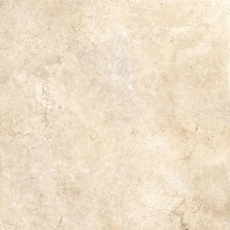 A close up of a beige tile with a marble texture.