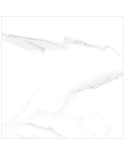 A white tile with a marble texture on a white background.