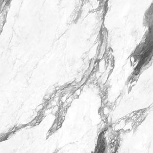 A close up of a white marble texture with black veins.
