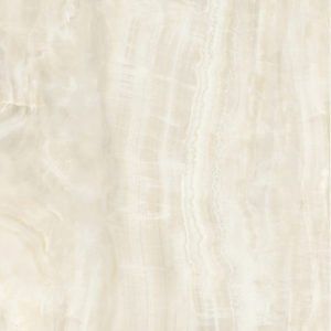 A close up of a white tile with a wood grain texture.