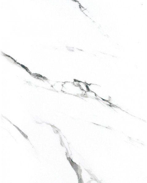 A close up of a white marble tile on a white background.