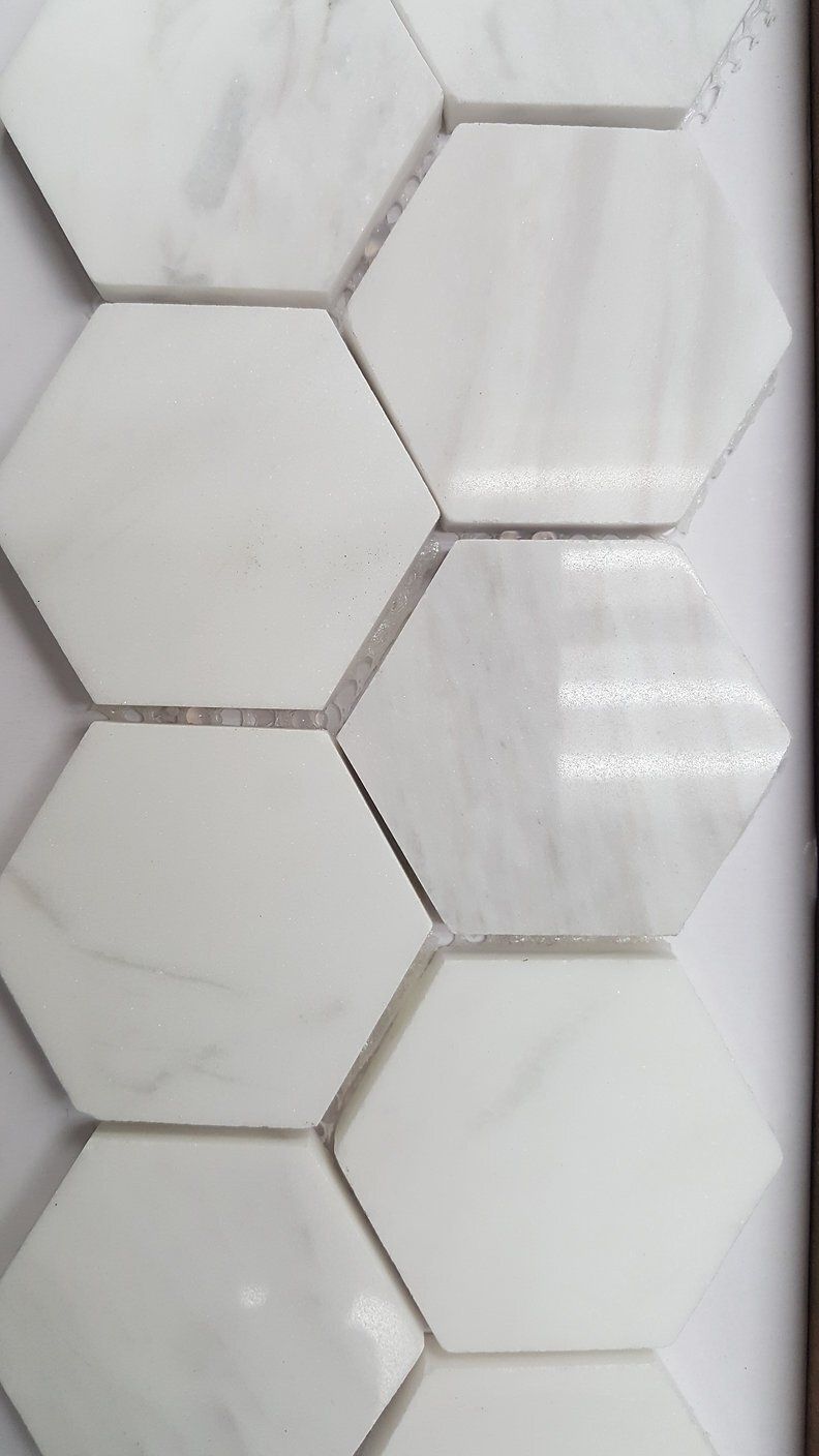 Carrara Hexagon Mosaic
