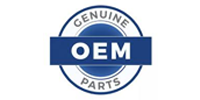 Logo of OEM (Original Equipment Manufacturer) Genuine Parts, white text on blue.