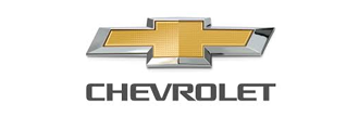 Chevrolet logo: a golden bowtie emblem with a silver border and the brand name below in gray.