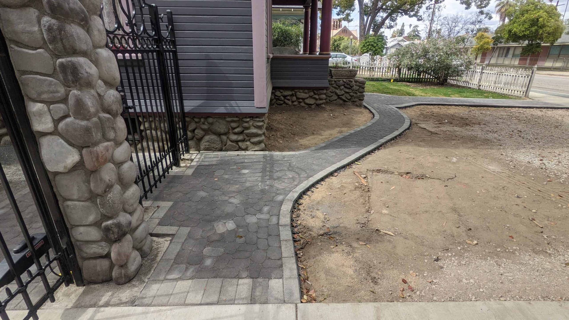 Concrete walkway