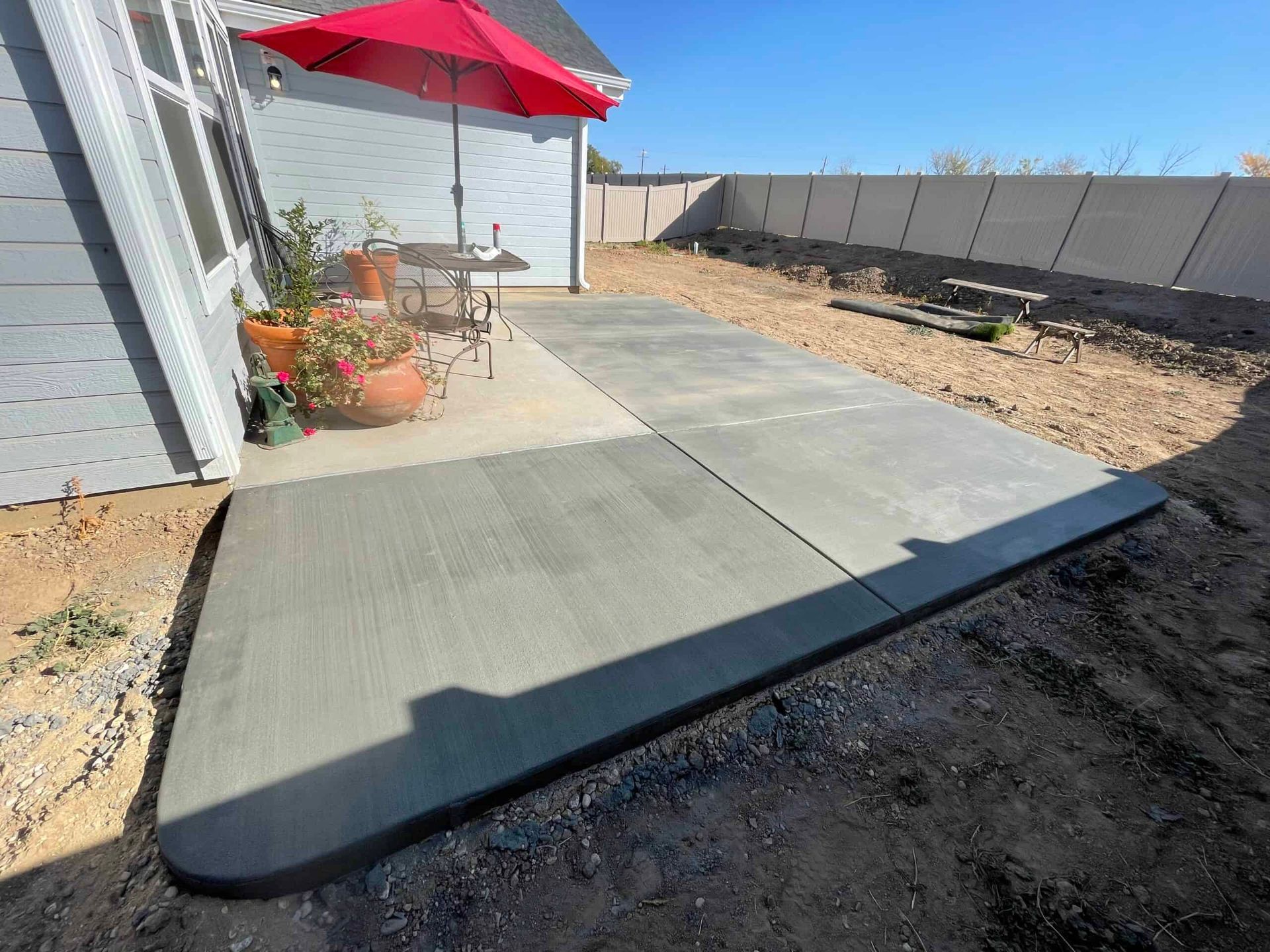 Concrete patio