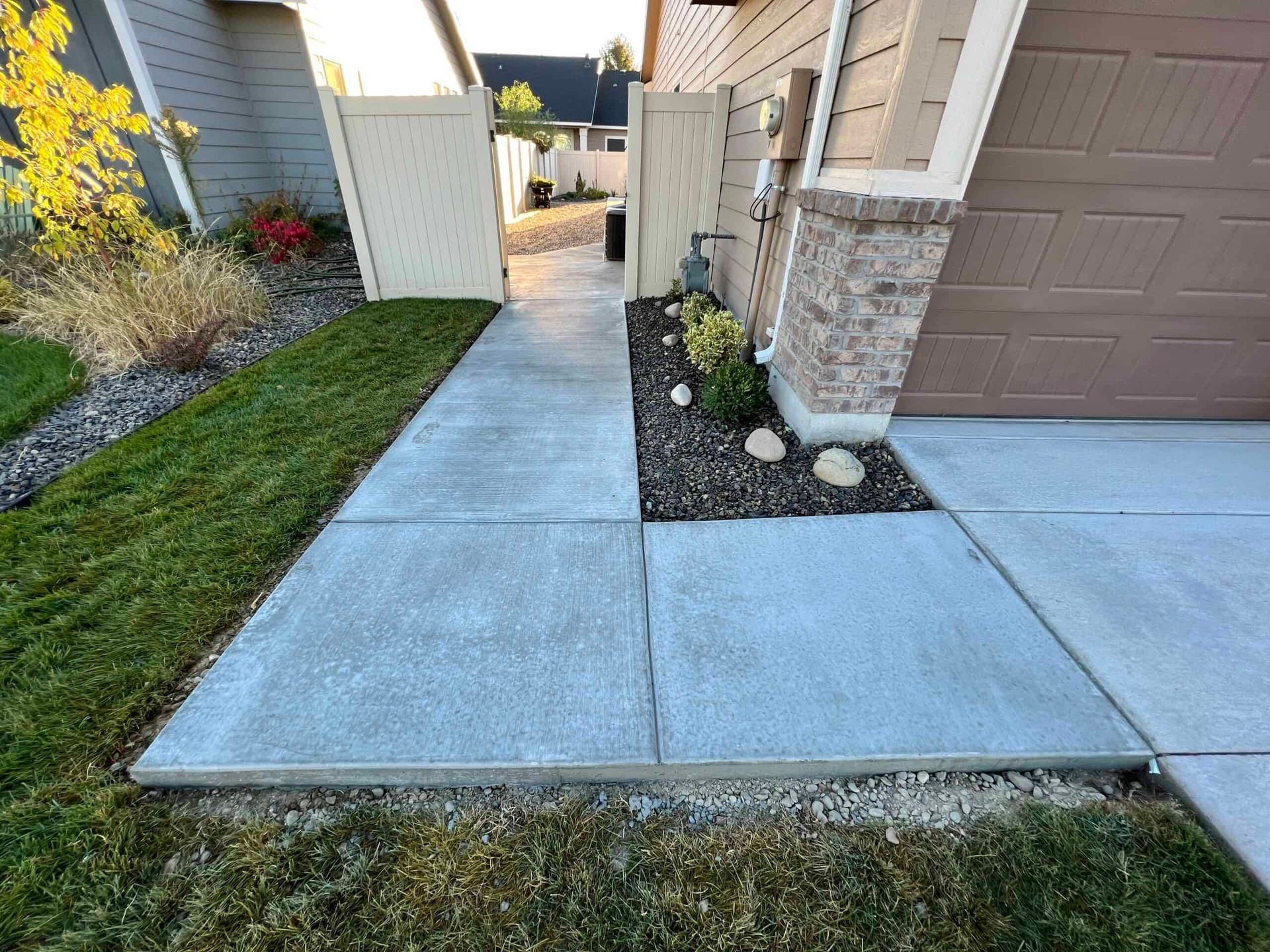 Concrete walkway