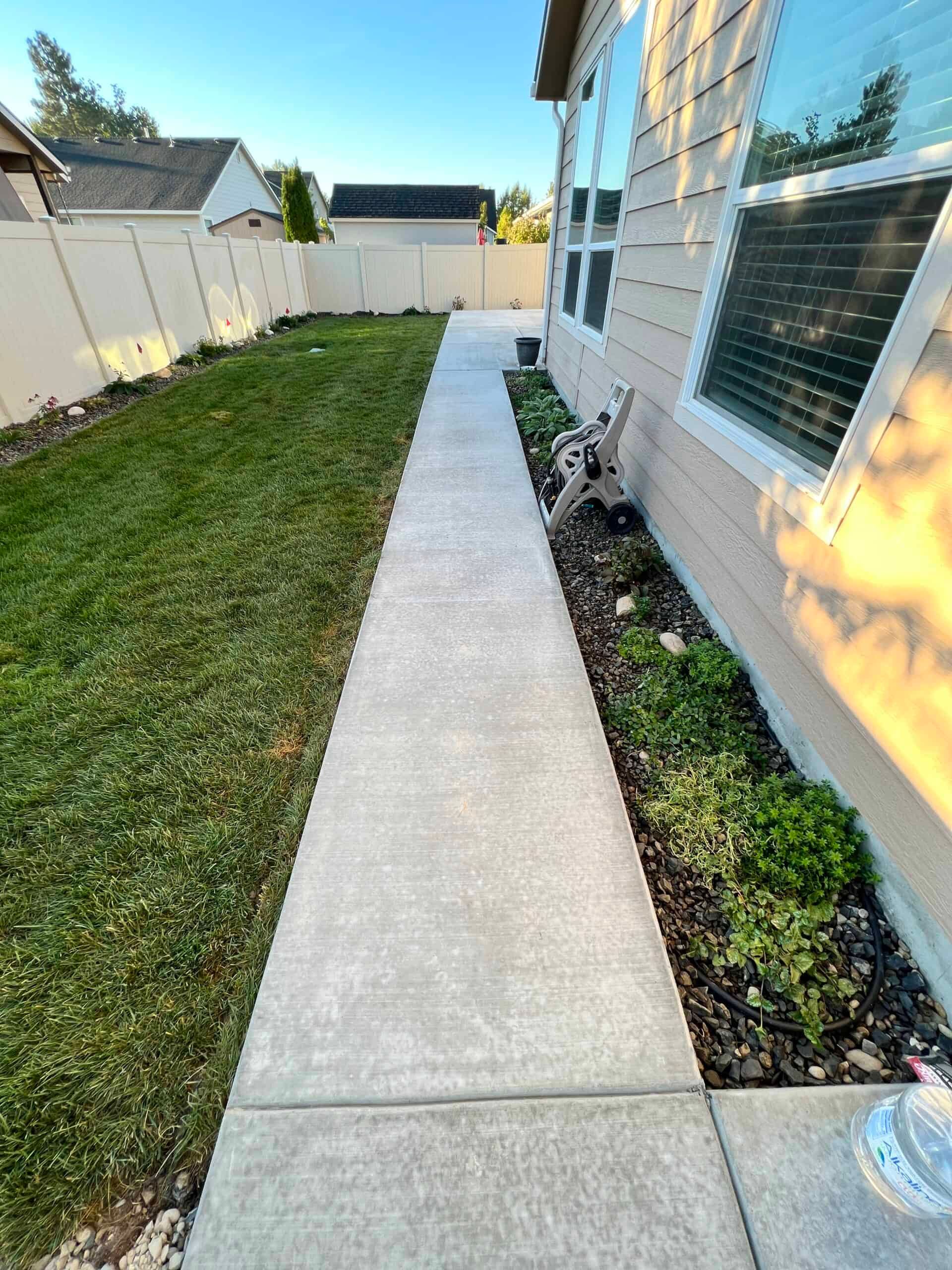 Concrete walkway