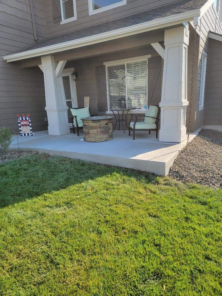 Concrete patio