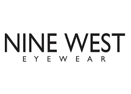 The nine west eyewear logo is black and white on a white background.