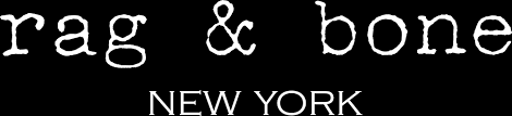 Rag & bone new york logo on a black background