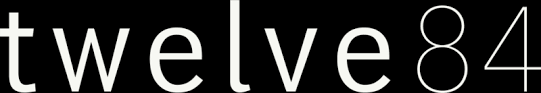 The word twelve 84 is written in white on a black background