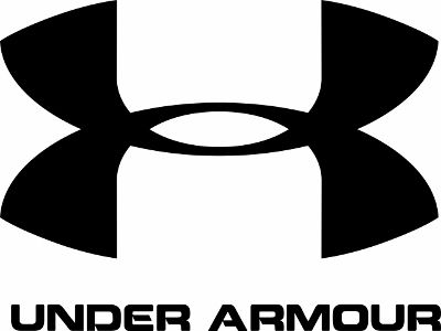 A black and white under armour logo on a white background.