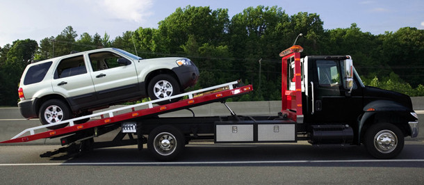 Vehicle on the tow truck