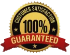 A gold seal with a black center containing the text 