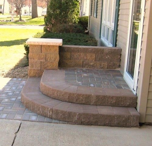 A set of steps leading up to a house