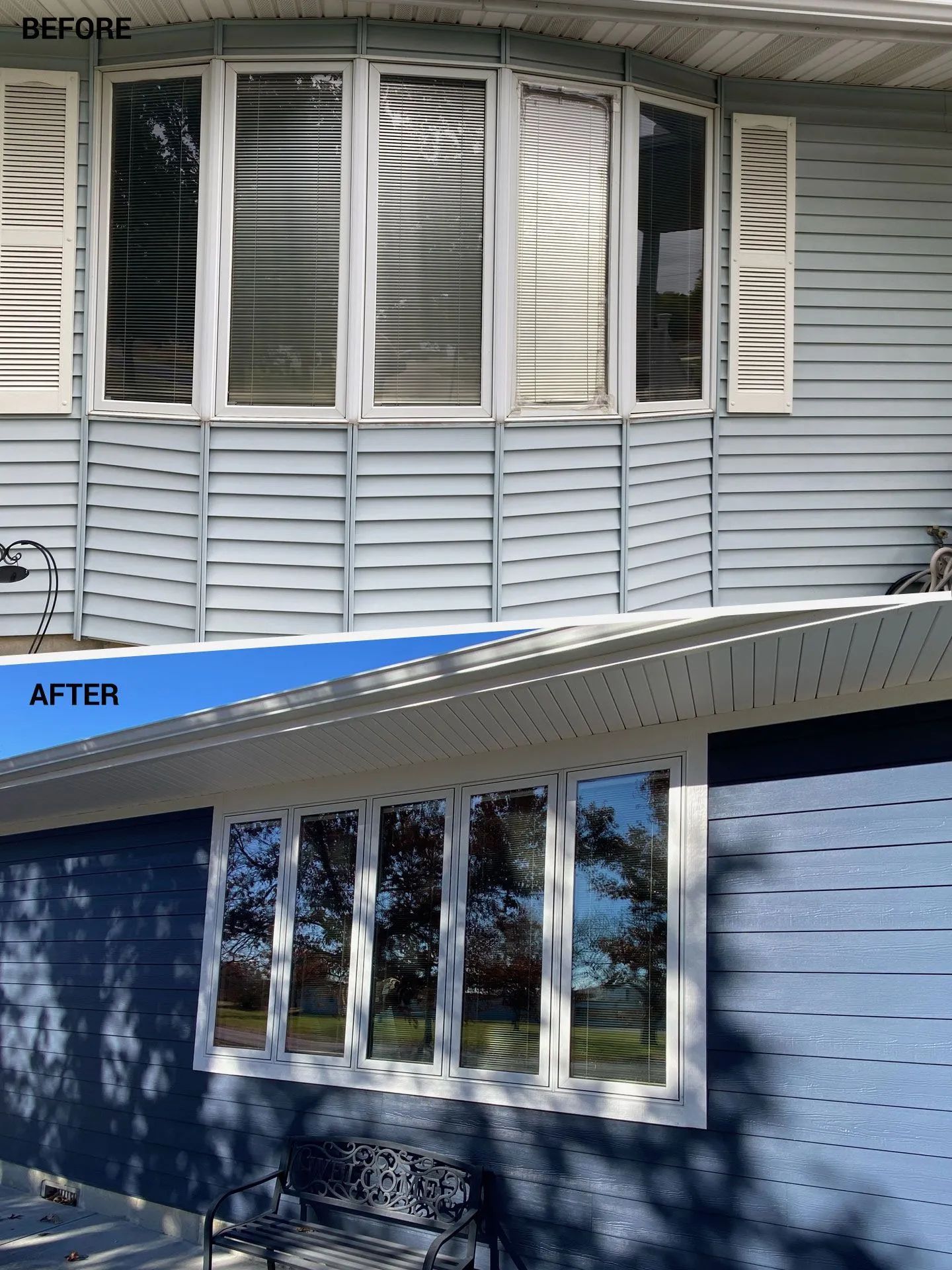 before and after of window replacement