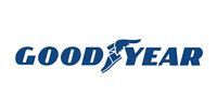 Goodyear logo with blue text and a winged foot icon.