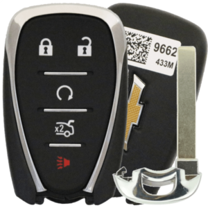 A chevrolet key fob with the number 9662 on it