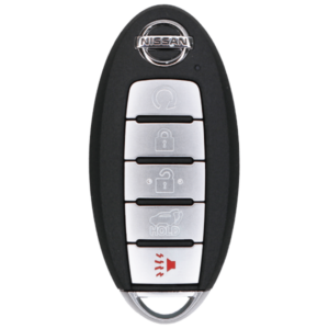 A nissan key fob with four buttons on it
