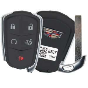 A cadillac remote control with the numbers 8507 on it