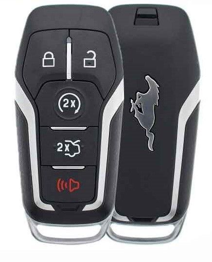 The front and back of a ford mustang remote control