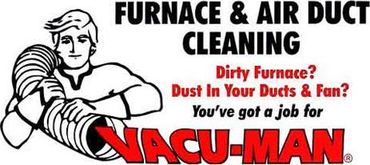 Vacu-Man Furnace & Air Duct Cleaning Logo