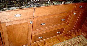 Wooden oak cabinets