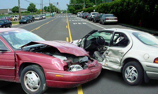 Cars collided in a accident