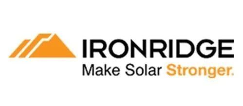 IronRidge logo with orange roof icon and tagline “Make Solar Stronger.”